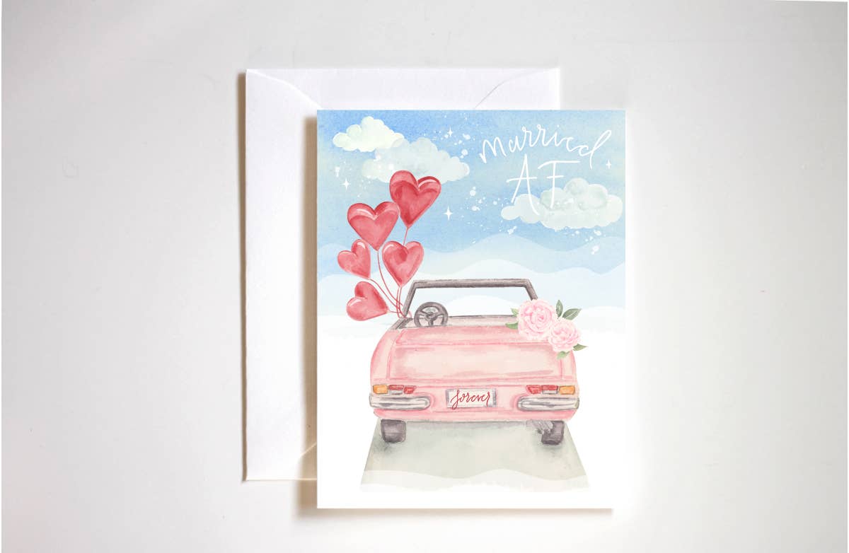 Married AF edgy wedding card