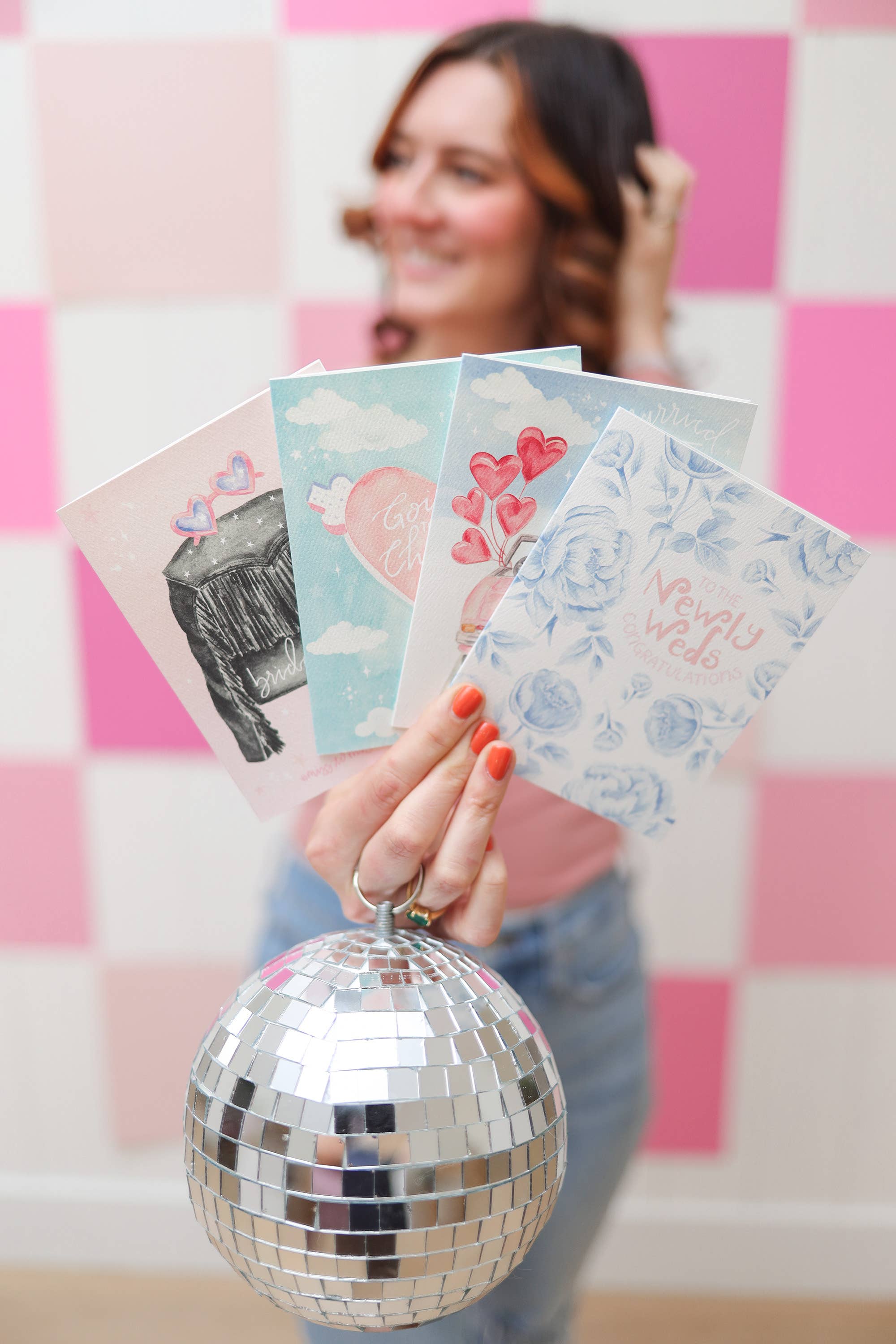 Congratulations to the newlyweds something blue wedding card