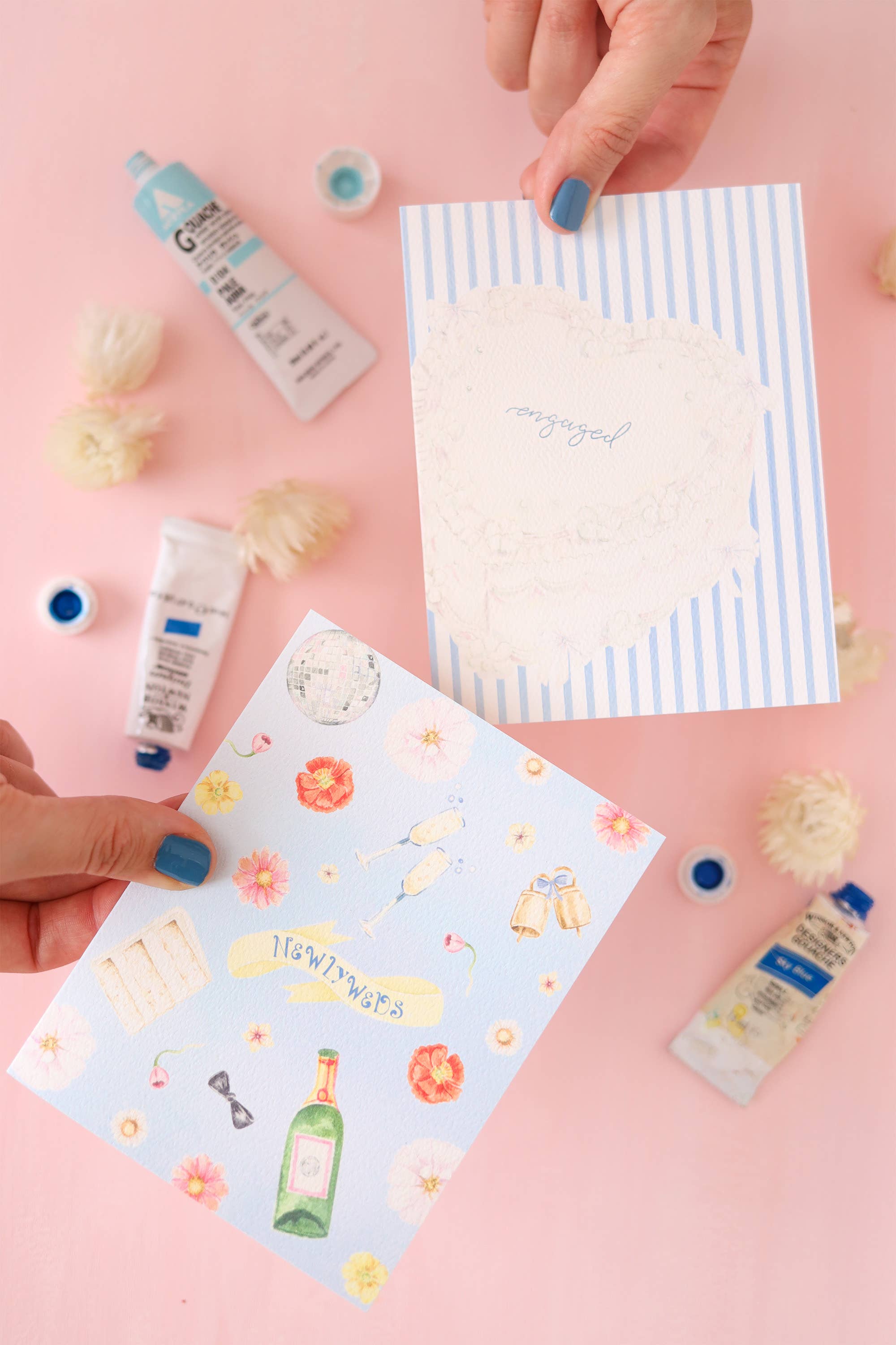 Engaged cake engagement card