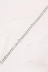 Amelia Pearl and Crystal Belt: Organza Ties - Off White